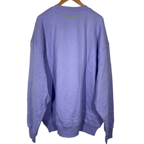 Daily Paper Kerjac Sweatshirt Mens Size XL Purple Oversized Casual Lounge new - Picture 2 of 9